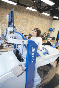 Toms River NJ patient recovering on the Alter-G Anti-Gravity Treadmill