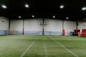 Inside turf at Atlantic Physical Therapy Center in Wall NJ at Tiltons Corner Rd.